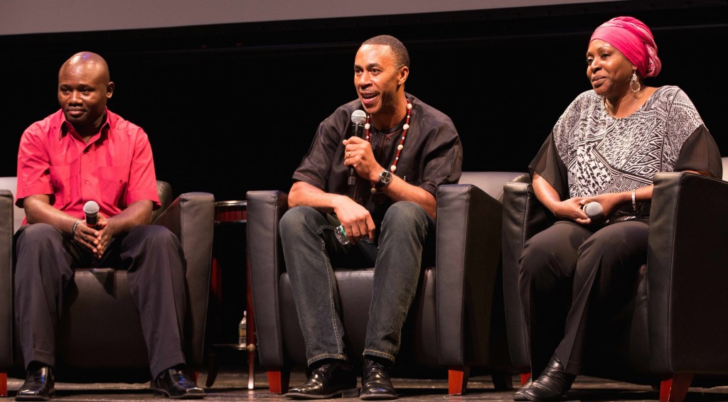 Hartcourt Fuller, left, Roy Anderson, and Afua Cooper. Photo William Farrington