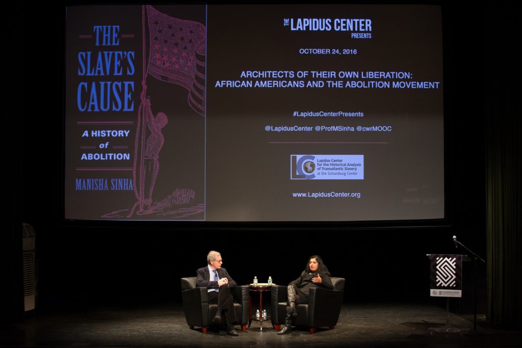 Eric Foner and Manisha Sinha. Photo William Farrington.